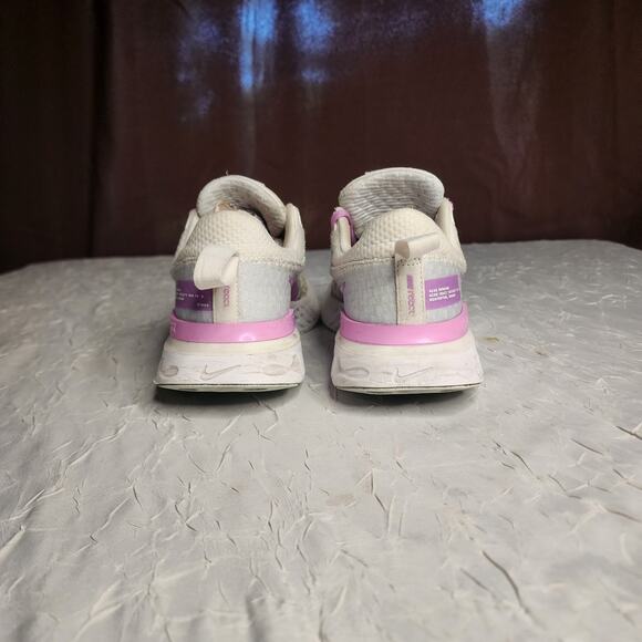 Nike Womens React Infinity Run FK3 Running Shoes White Rush Fuchsia Size 7.5 - Picture 4 of 7